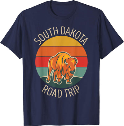 Cow South Dakota Family Road Trip Buffalo Bison Matching T-Shirt