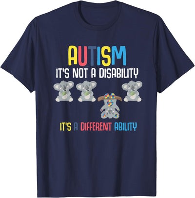 Cute Koala Bears Its A Different Ability Autism Awareness T-Shirt