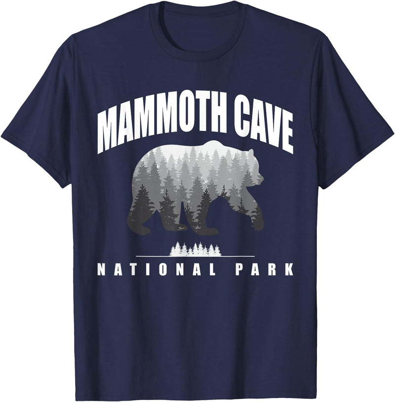 Mammoth Cave National Park USA Parks Mammoth Cave National Park Bear Souvenir US Parks T-Shirt - Navy Blue