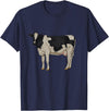 Cows and cattle Drawing of a Holstein cattle T-Shirt - Navy Blue