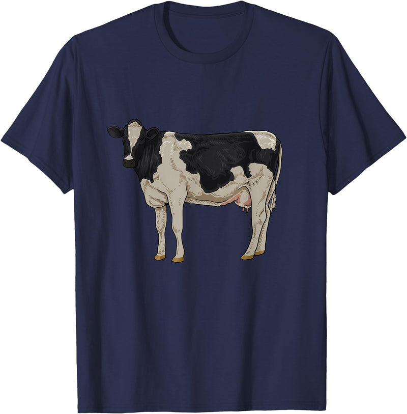 Cows and cattle Drawing of a Holstein cattle T-Shirt - Navy Blue