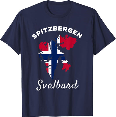 Spitsbergen Norway Flag Men Women Spitzbergen Svalbard T-Shirt