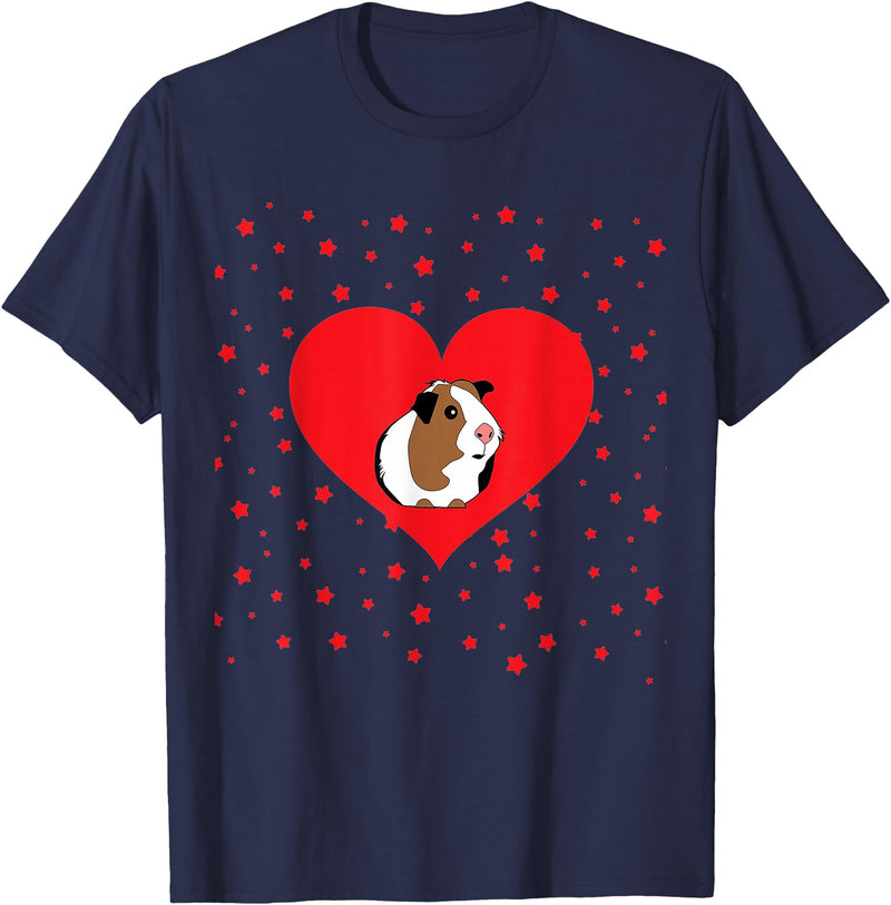 Guinea Pig Accessories & Shirts Guinea Pig Valentine's Day Shirt - Funny Guinea Pig Tshirt T-Shirt - Navy Blue