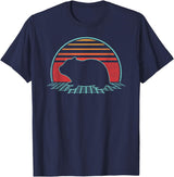 Hamster Lover Animal Retro Vintage 80s Style T-Shirt - Navy Blue