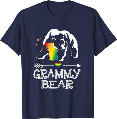 Grammy Bear Proud Mom Rainbow Flag LGBT Pride T-Shirt