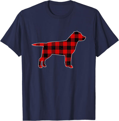 Buffalo Plaid Dog Pajama Labrador Sweater Christmas Labrador T-Shirt