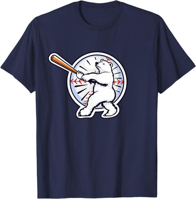 Birdmouse Polar Bear Baseball T-Shirt