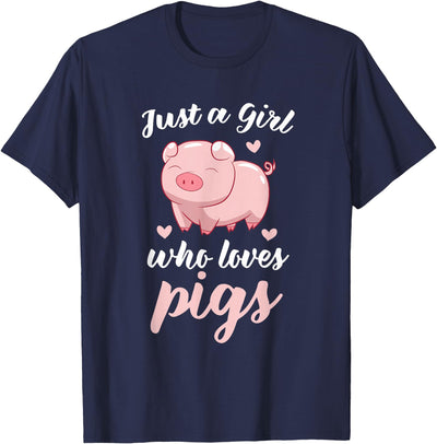 Just A Girl Who Loves Pigs Cute Pig Lovers Gift T-Shirt