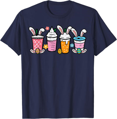 Easter Bunny Ear Iced Coffee Cups T-Shirt