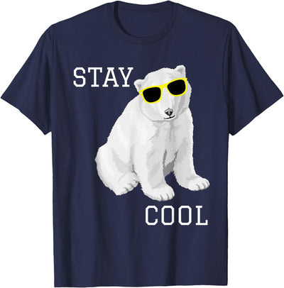 Cool bleiben Eisbär Stay Cool Cute Baby Polar Bear Cub with Sunglasses T-Shirt