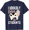 Cow Lover Gift Co. Cow Teacher Lover T-Shirt - Navy Blue
