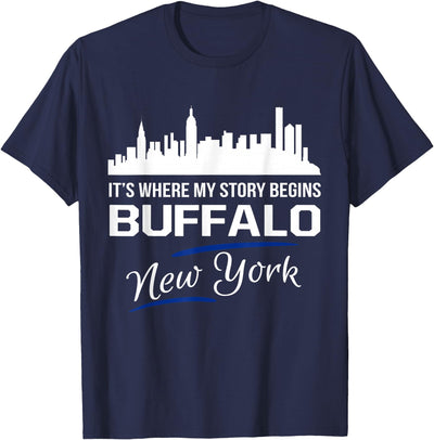 Cow Here Begins My Story Buffalo New York T-Shirt