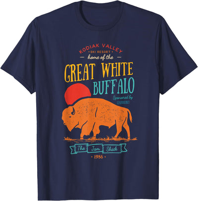 Cow Kodiak Valley Home of the Great White Buffalo Ski Resort T-Shirt