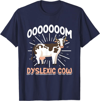 Lustige Legastheniker Geschenke Dyslexic Cow Funny Dyslexia T-Shirt