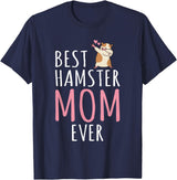 Best Hamster Mom Cute Hamster Owner T-Shirt - Navy Blue
