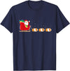 Funny Christmas Sleigh Animal Gifts Guinea Pig Santa Christmas Sleigh - Funny Guinea Pig Xmas T-Shirt - Navy Blue