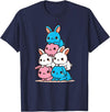 Rabbit Trans Sexual Flag Pride Month Cute Rabbit LGBTQ T-Shirt in Navy Blue