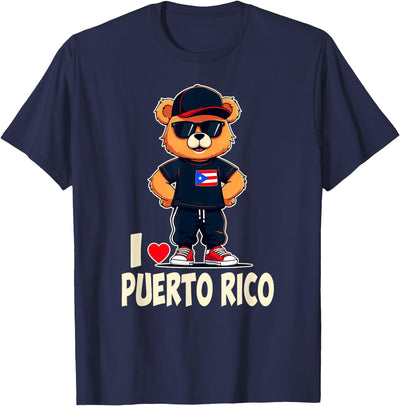 Puerto Rican Flag Teddy Bear I Love Puerto Rico T-Shirt