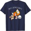 Antidepressants Rabbit Cute Bunny Funny Rabbit Lover T-Shirt in Navy Blue