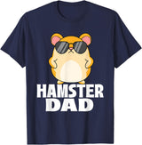 Hamster Dad - Father's Day Animal Whisperer Rodent Lover T-Shirt - Navy Blue