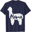 Happy Mothers Day Shirt Cute Gift Ideas Cute Proud Mama Llama Alpaca Happy Mothers Day Gift Shirt T-Shirt - Navy Blue
