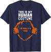 Halloween Costume by Marcus4 Tees Co. This Is My Human Costume I'm Really A Toad Halloween Kids T-Shirt - Navy Blue