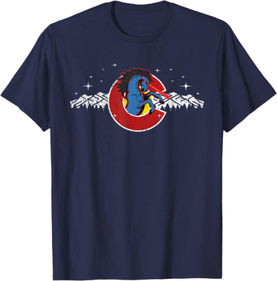 Colorado Underground Colorado Blucifer Demon Horse T-Shirt