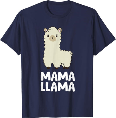 Llama Mama And Llama Papa Gifts Women Llama Mom Mama Llama T-Shirt