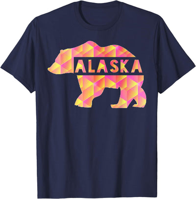 Alaska State Pride Proud Alaskan Pink Grizzly Bear T-Shirt