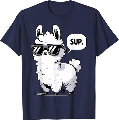 Magical and Funny Llama lover Gifts Alpaca Llama with Sunglasses Sup T-Shirt