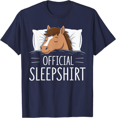 Nightgown Pajama Animals Designs & Gift Ideas Official Sleepshirt Sleeping Horse Lovers Pajama T-Shirt