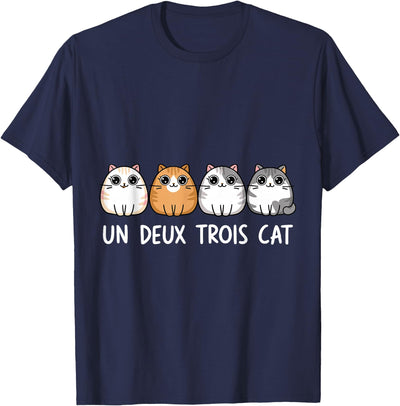 Cat Clothes Cat Stuff Un Deux Trois Cat T-Shirt