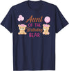 Family Birthday Bear Gifts Aunt of The Birthday for Girl Bear 1st Birthday Party Girl T-Shirt - Navy Blue