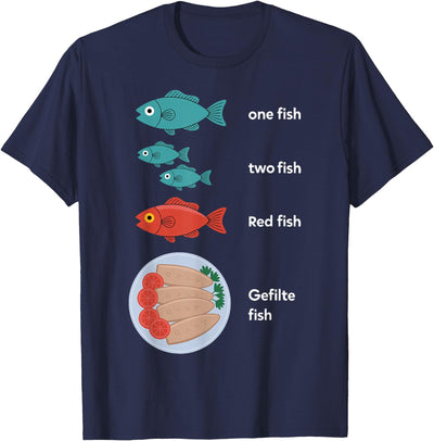 Gefilte Fish One Fish Red Fish Hannuka Jewish Festival Light T-Shirt