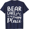 Lake Gifts & Accessories Bear Lake Is My Happy Place - Camping Nature Outdoor Lake T-Shirt - Navy Blue