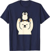 Wild Harmony Friends Co Polar Bear Penguin Friendship Cute Best Friends T-Shirt - Navy Blue