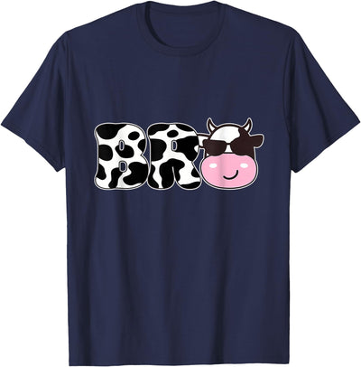 Brother of the Birthday Girl Cow Family Party Deco Bro Farm T-Shirt