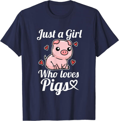 Just A Girl Who Loves Pigs Funny Pig Costume T-Shirt