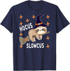 Funny Sloth Witch Halloween Costume 2021 Hocus Slowcus Cute Funny Sloth Halloween 2021 Costume Gift T-Shirt - Navy Blue