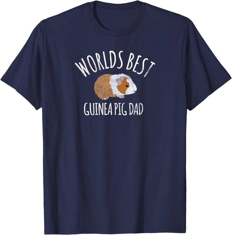 Guinea pig Lover Apparel - jy Guinea Pig Apparel men boys Worlds Best Guinea Pig Dad T-Shirt - Navy Blue
