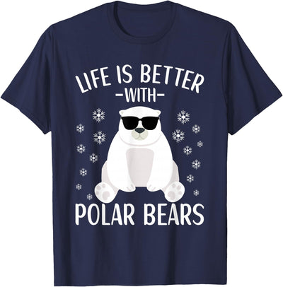 Polar Bears Accessories for Men Women & Kids Life Is Better With Polar Bears Cool Polar Bear for Kids T-Shirt