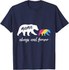 Cute Pansexual and Bisexual Mama Gift Tee Cute Pansexual Mama Bear T-Shirt - Navy Blue