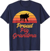 Pig Lover Gifts & Accessories Proud Pig, Grandma, Pig Holder, Pig Holder, Pig Dog, Grandma T-Shirt - Navy Blue