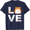 Hamster Love Cute Hamsters Shirt Animal Toys Pets Lovers T-Shirt - Navy Blue