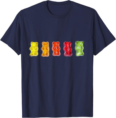 Unisex Classic Fit Gummy Bear Cartoon , Black T-Shirt