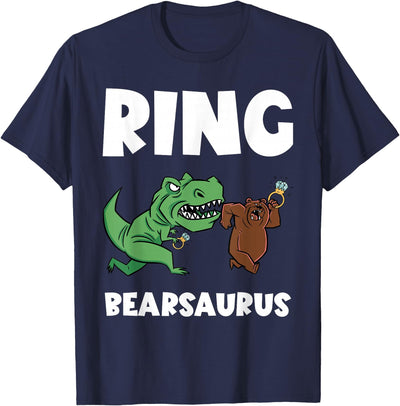 Funny Ring Bearer Security Bear Dino Wedding Party Ring T-Shirt