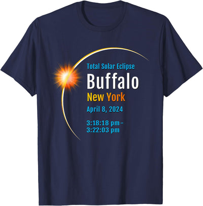 Cow 2024 Eclipse Buffalo New York Umbraphile Ny Total Solar T-Shirt