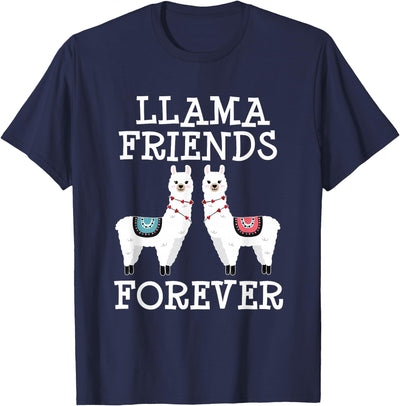 Llama Friendship Girls Llama Friends Girls Women Llama Friendship T-Shirt