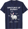 Funny Bunny Rabbit Anatomy Cute Rabbit Humor Joke T-Shirt in Navy Blue