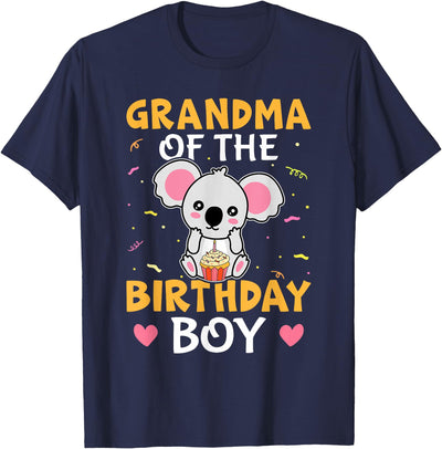 Grandma Of The Birthday Boy Koala Bear For Girls T-Shirt